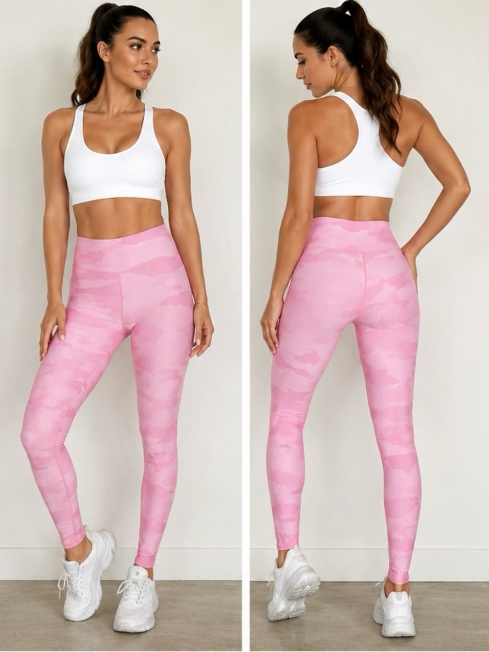 Alo Yoga Pink Camo High Waist Vapor Leggings Size Small
